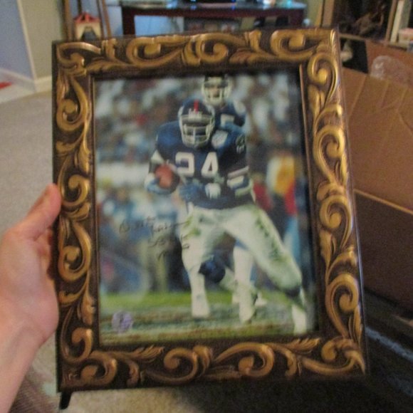Athlon Sports Ottis Anderson Signed New York Giants 8x10 Photo Custom Framed - Picture 1 of 7